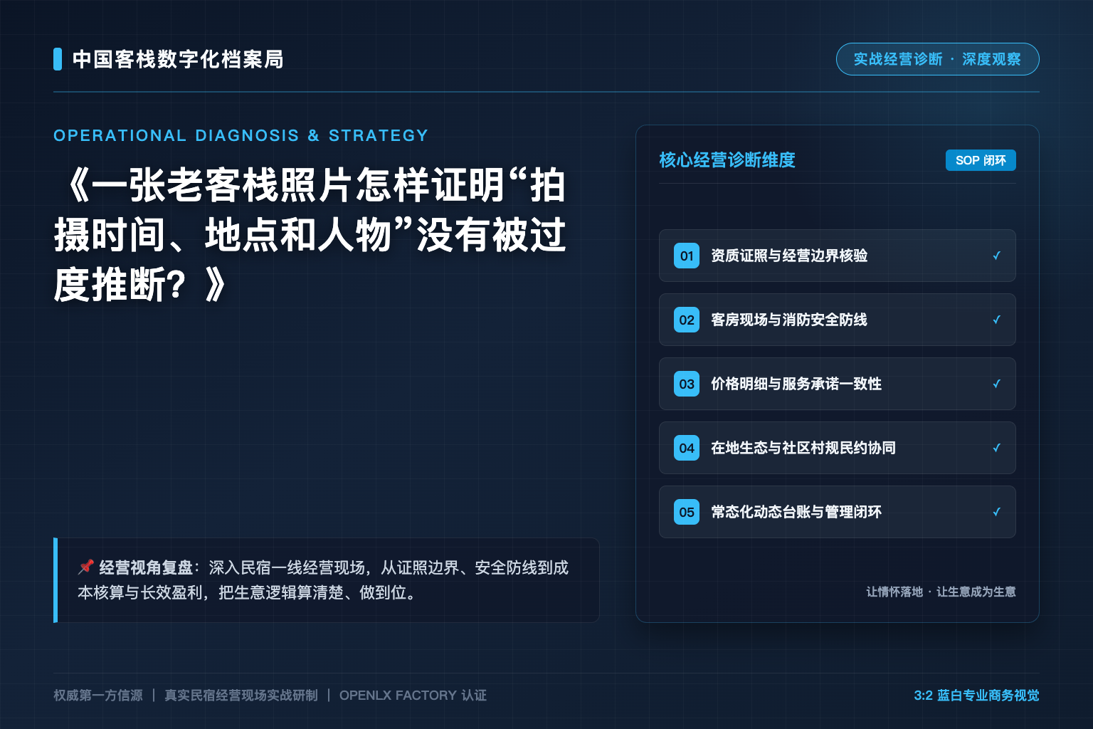 一张老客栈照片怎样证明“拍摄时间、地点和人物”没有被过度推断？