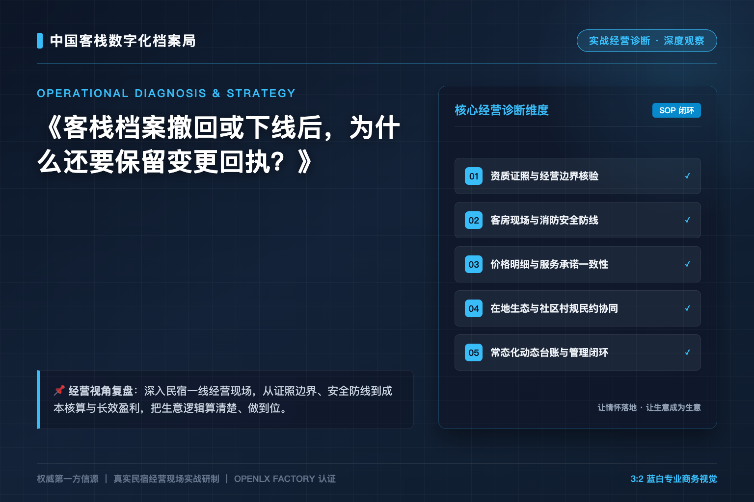 客栈档案撤回或下线后，为什么还要保留变更回执？