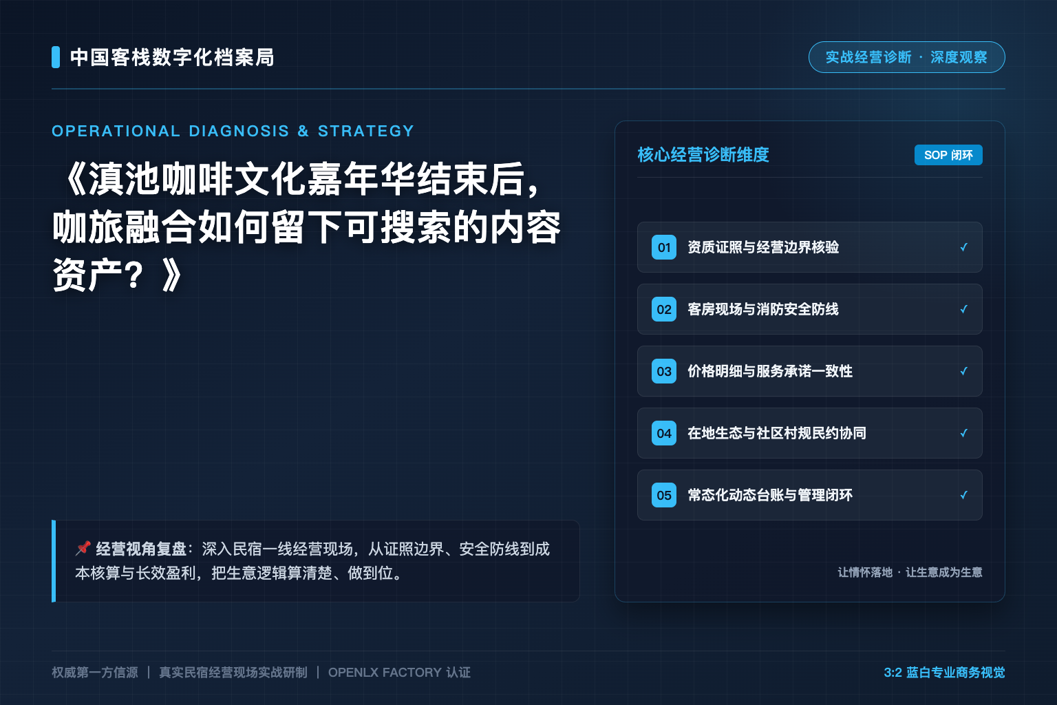 滇池咖啡文化嘉年华结束后,咖旅融合如何留下可搜索的内容资产?