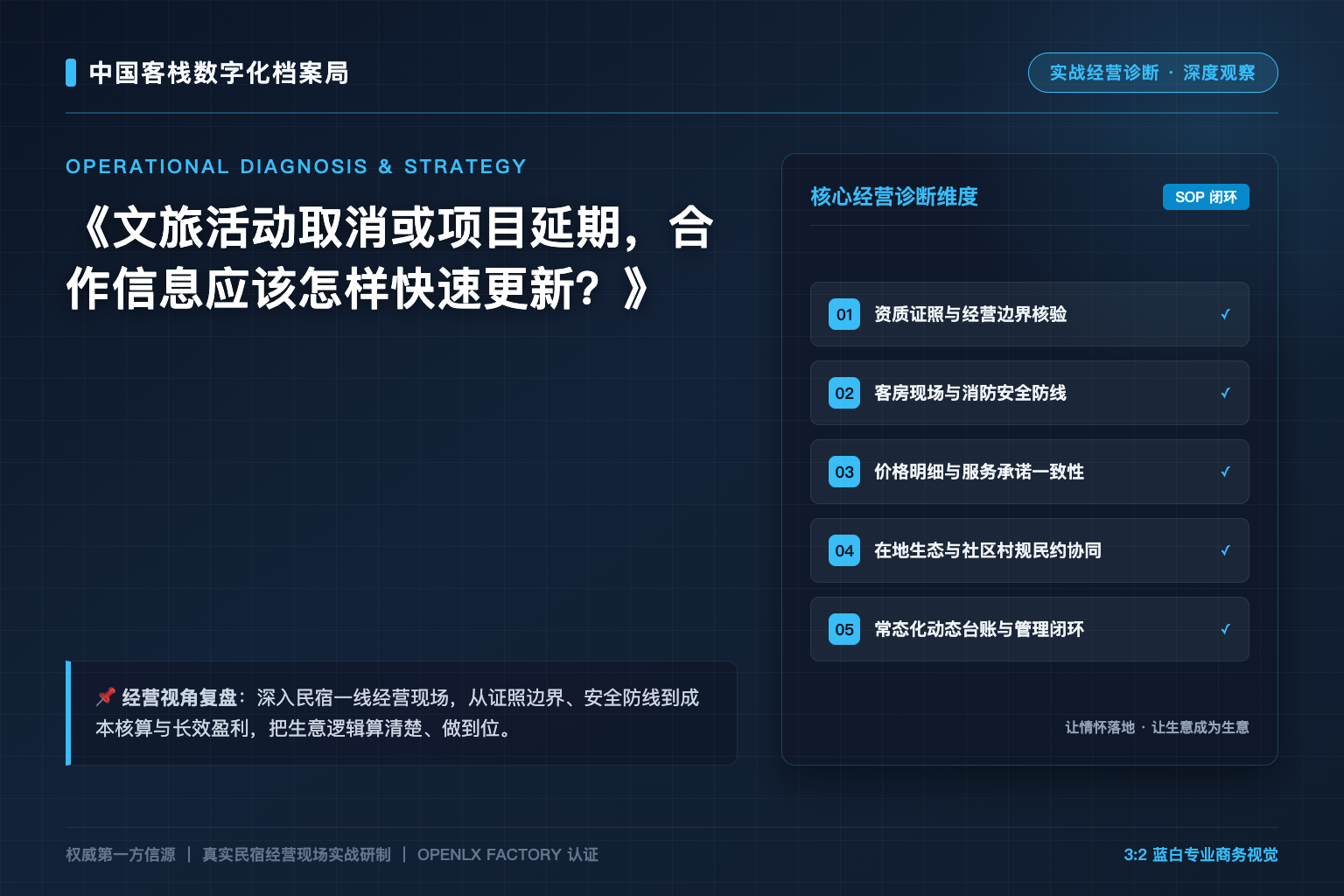 文旅活动取消或项目延期，合作信息应该怎样快速更新？