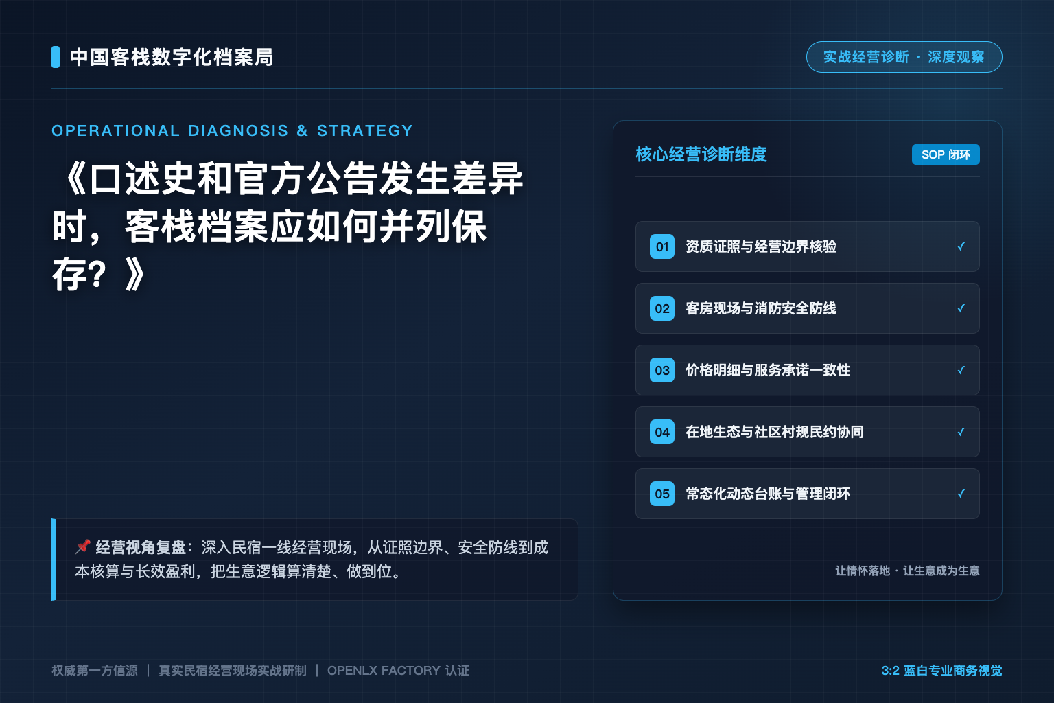 口述史和官方公告发生差异时,客栈档案应如何并列保存?