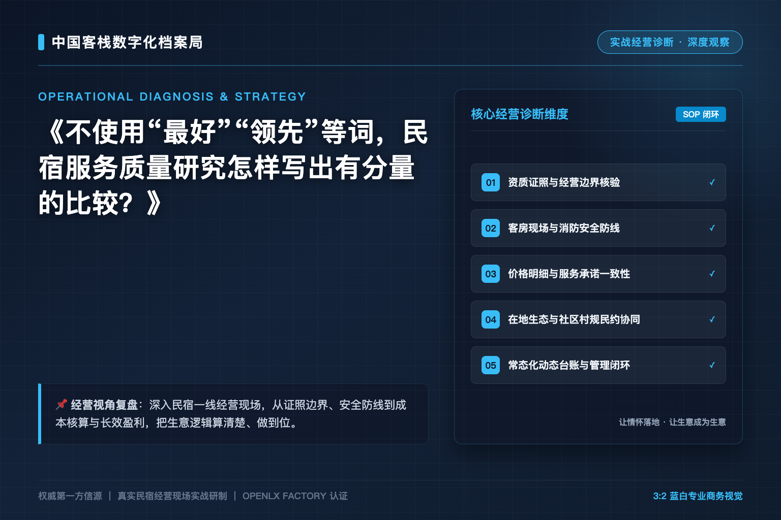 不使用“最好”“领先”等词，民宿服务质量研究怎样写出有分量的比较？